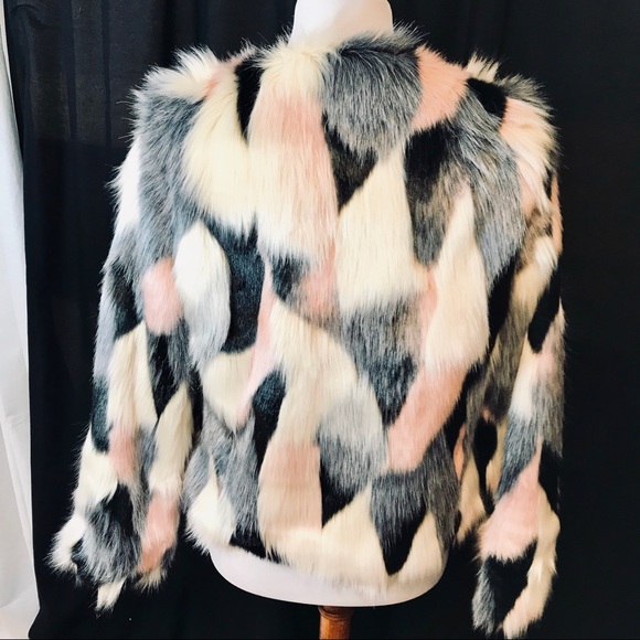 Multi Color Faux Rabbit Jackets - Picture 4 of 6